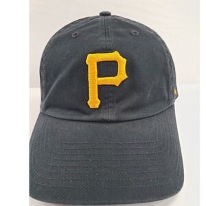 '47 Pittsburgh Pirates Hat Mens Black Yellow Strapback Cap Baseball Team MLB